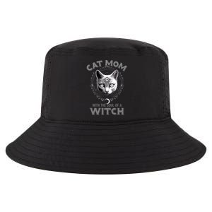 Cute Black Gothic Cat Witch Mom Occult Moon Graphic Gift Cool Comfort Performance Bucket Hat