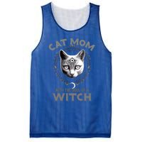 Cute Black Gothic Cat Witch Mom Occult Moon Graphic Gift Mesh Reversible Basketball Jersey Tank