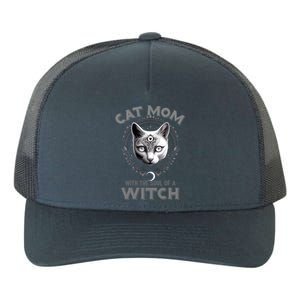 Cute Black Gothic Cat Witch Mom Occult Moon Graphic Gift Yupoong Adult 5-Panel Trucker Hat