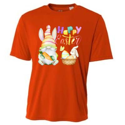 Cute Bunny Gnome Ears Rabbit Hunting Happy Easter Day Gift Cooling Performance Crew T-Shirt