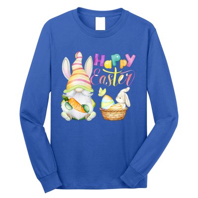 Cute Bunny Gnome Ears Rabbit Hunting Happy Easter Day Gift Long Sleeve Shirt