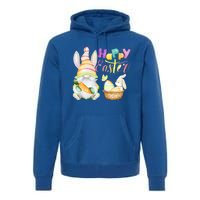 Cute Bunny Gnome Ears Rabbit Hunting Happy Easter Day Gift Premium Hoodie