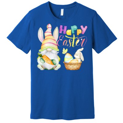 Cute Bunny Gnome Ears Rabbit Hunting Happy Easter Day Gift Premium T-Shirt