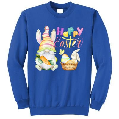 Cute Bunny Gnome Ears Rabbit Hunting Happy Easter Day Gift Tall Sweatshirt