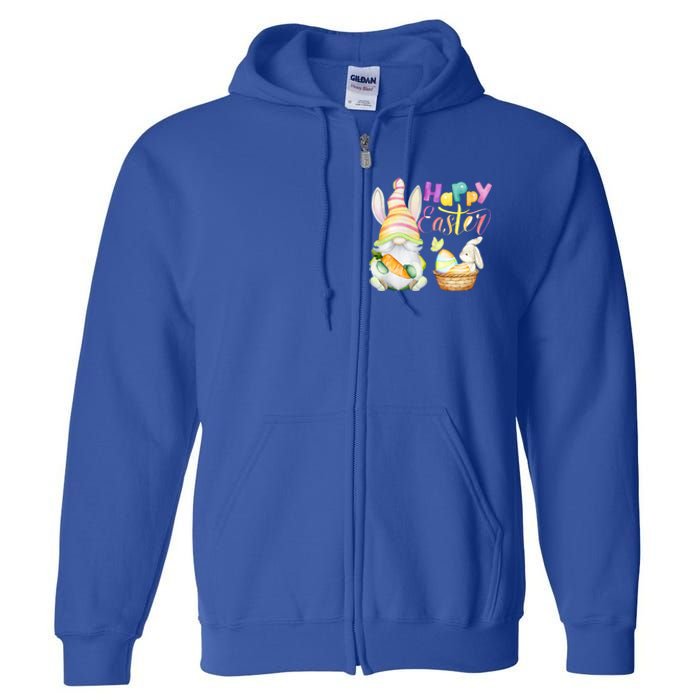 Cute Bunny Gnome Ears Rabbit Hunting Happy Easter Day Gift Full Zip Hoodie