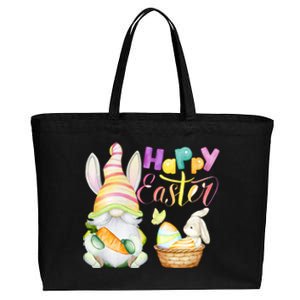 Cute Bunny Gnome Ears Rabbit Hunting Happy Easter Day Gift Cotton Canvas Jumbo Tote