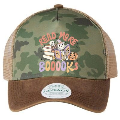 Cute Booooks Ghost Read More Books Funny Teacher Halloween Legacy Tie Dye Trucker Hat