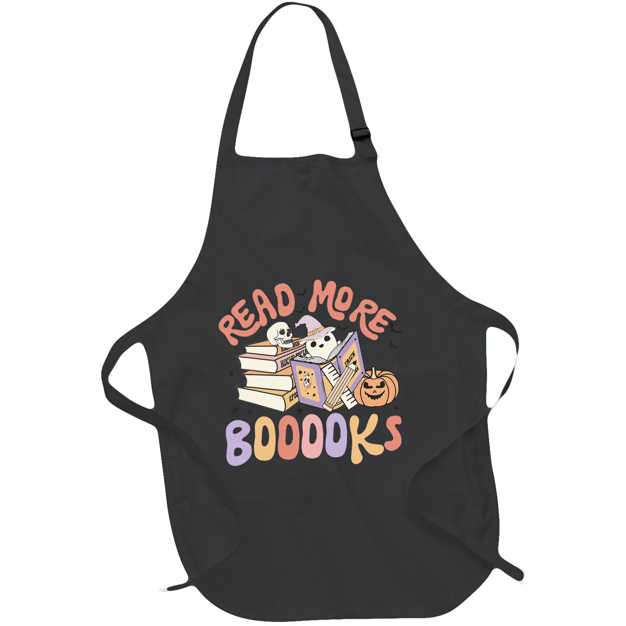 Cute Booooks Ghost Read More Books Funny Teacher Halloween Apron