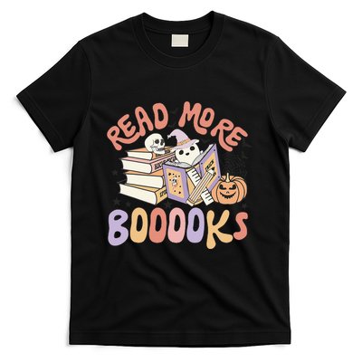 Cute Booooks Ghost Read More Books Funny Teacher Halloween T-Shirt