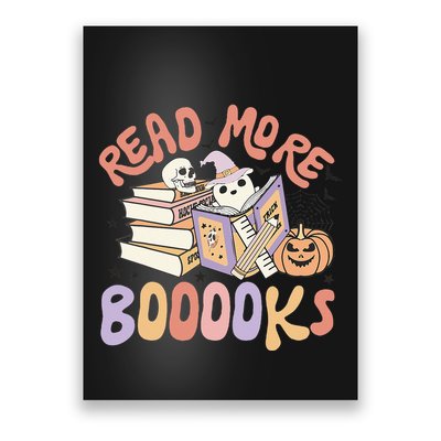 Cute Booooks Ghost Read More Books Funny Teacher Halloween Poster