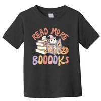 Cute Booooks Ghost Read More Books Funny Teacher Halloween Toddler T-Shirt