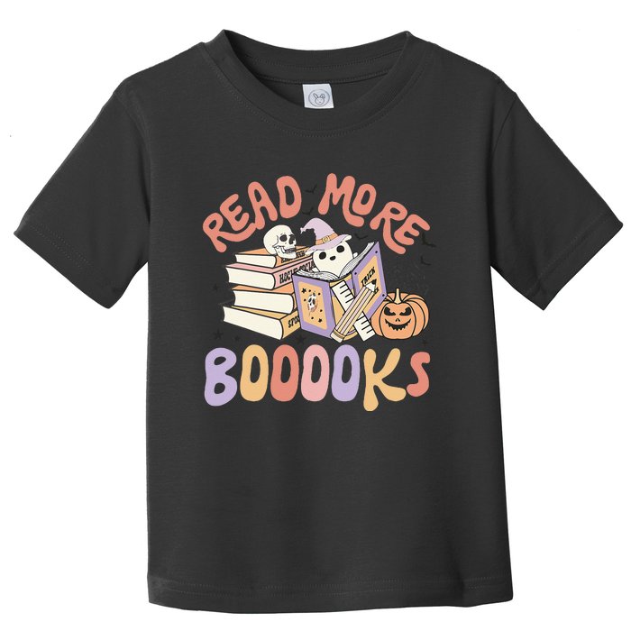 Cute Booooks Ghost Read More Books Funny Teacher Halloween Toddler T-Shirt