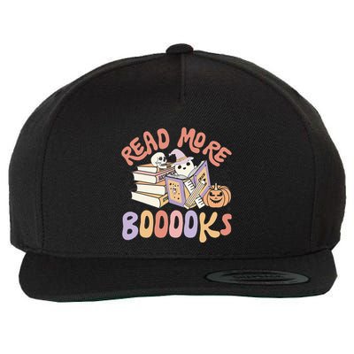 Cute Booooks Ghost Read More Books Funny Teacher Halloween Wool Snapback Cap
