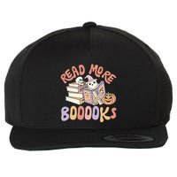 Cute Booooks Ghost Read More Books Funny Teacher Halloween Wool Snapback Cap