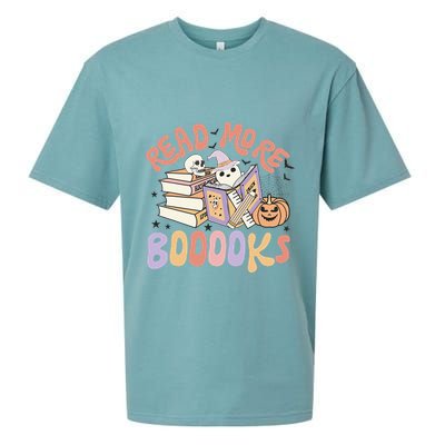 Cute Booooks Ghost Read More Books Funny Teacher Halloween Sueded Cloud Jersey T-Shirt