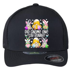 Cute Bunny Gnome Pun For Chicken Mom Funny Easter Chicken Funny Gift Flexfit Unipanel Trucker Cap