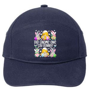 Cute Bunny Gnome Pun For Chicken Mom Funny Easter Chicken Funny Gift 7-Panel Snapback Hat