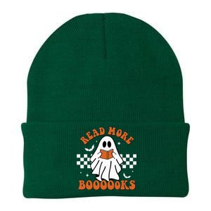 Cute Booooks Ghost Read More Books Funny Teacher Halloween Knit Cap Winter Beanie