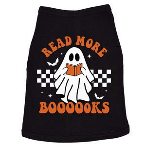 Cute Booooks Ghost Read More Books Funny Teacher Halloween Doggie Tank