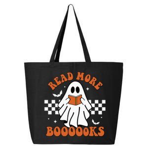 Cute Booooks Ghost Read More Books Funny Teacher Halloween 25L Jumbo Tote