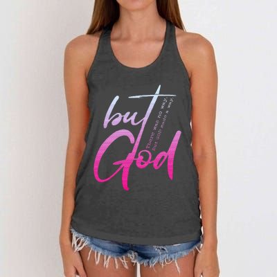 Christian But God Inspirational Gift John 316 Women's Knotted Racerback Tank