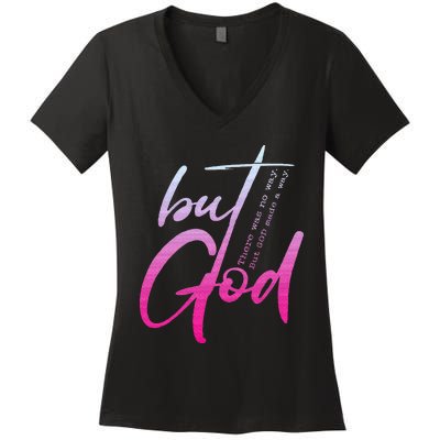 Christian But God Inspirational Gift John 316 Women's V-Neck T-Shirt