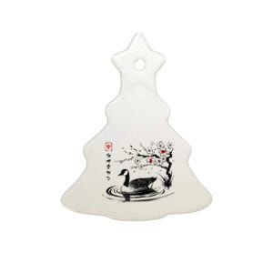 Canadian Branta Goose Kawaii Japanese Novelty Retro Goose Ceramic Tree Ornament