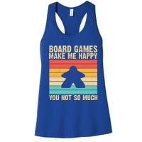 Cool Board Games Meeple Gaming Nerd Game Night Cool Gift Women's Racerback Tank