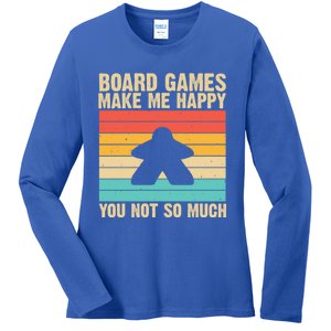 Cool Board Games Meeple Gaming Nerd Game Night Cool Gift Ladies Long Sleeve Shirt