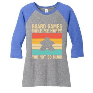 Cool Board Games Meeple Gaming Nerd Game Night Cool Gift Women's Tri-Blend 3/4-Sleeve Raglan Shirt