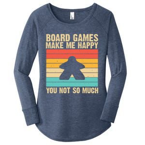 Cool Board Games Meeple Gaming Nerd Game Night Cool Gift Women's Perfect Tri Tunic Long Sleeve Shirt