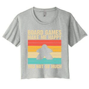 Cool Board Games Meeple Gaming Nerd Game Night Cool Gift Women's Crop Top Tee