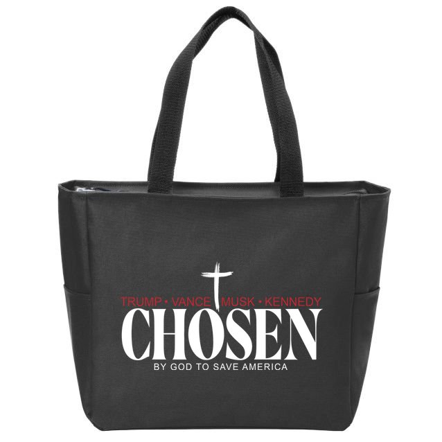 Chosen By God To Save America Trump Vance Musk Kennedy Zip Tote Bag