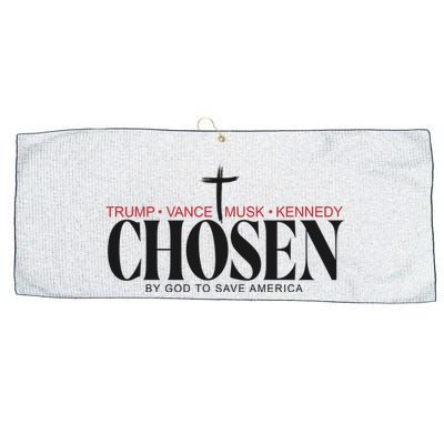 Chosen By God To Save America Trump Vance Musk Kennedy Large Microfiber Waffle Golf Towel