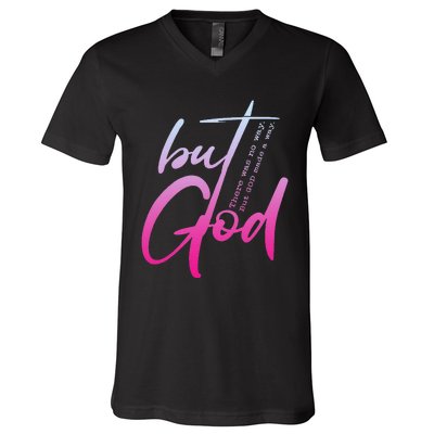 Christian But God Inspirational Gift John 316 V-Neck T-Shirt