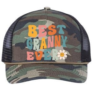 Cute Best Granny Ever Mothers Day Mom Grandma Gift Retro Rope Trucker Hat Cap