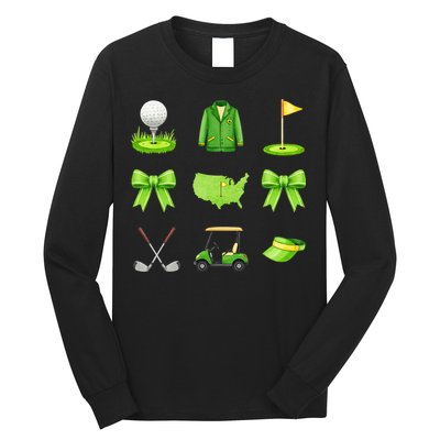 Coquette Bow Golf Tournament For Women Long Sleeve Shirt
