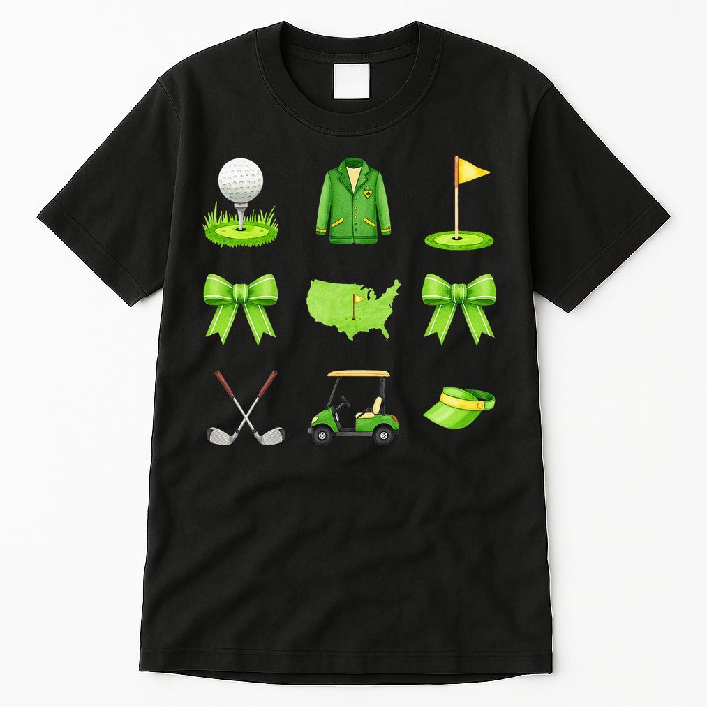 Coquette Bow Golf Tournament For Women Tall T-Shirt
