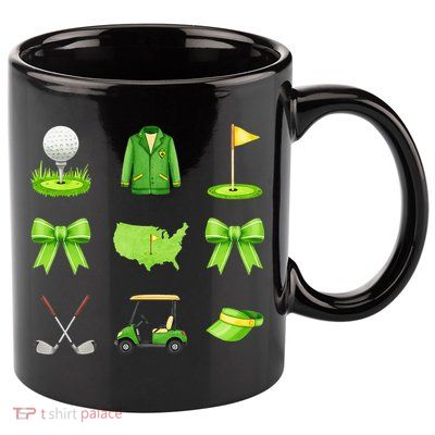 Coquette Bow Golf Tournament For Women 11oz C Handle Ceramic Mug