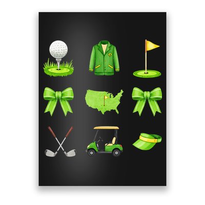 Coquette Bow Golf Tournament For Women Poster