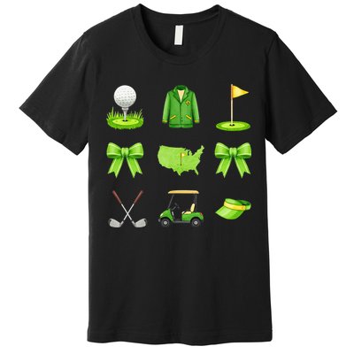 Coquette Bow Golf Tournament For Women Premium T-Shirt