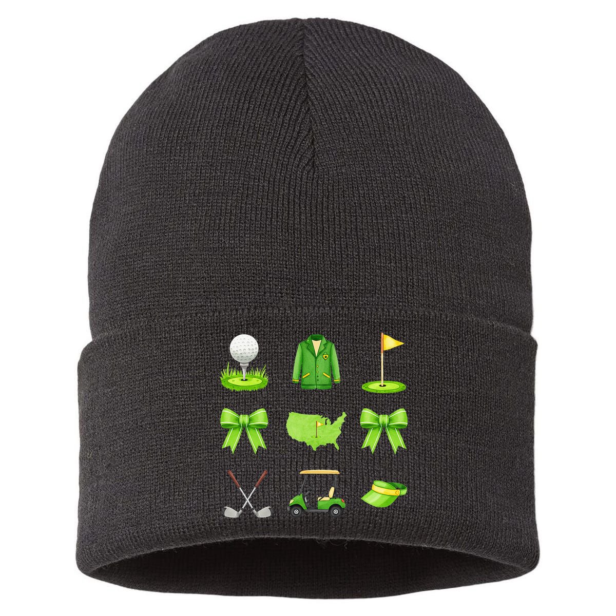 Coquette Bow Golf Tournament For Women Sustainable Knit Beanie