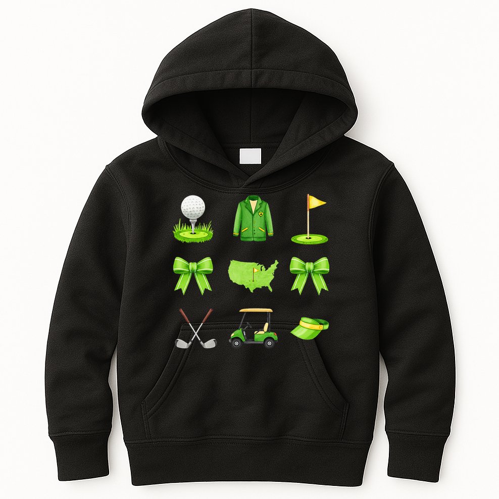 Coquette Bow Golf Tournament For Women Kids Hoodie
