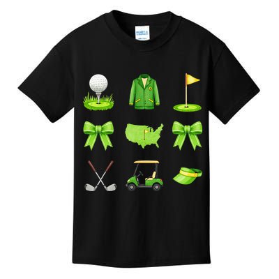 Coquette Bow Golf Tournament For Women Kids T-Shirt