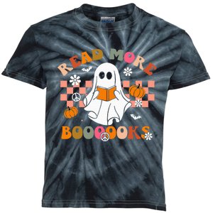 Cute Booooks Ghost Read More Books Funny Teacher Halloween Kids Tie-Dye T-Shirt