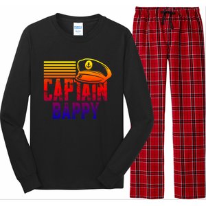 Captain Bappy Gift Sailing Captain Hat Boat Owner Boating Funny Gift Long Sleeve Pajama Set