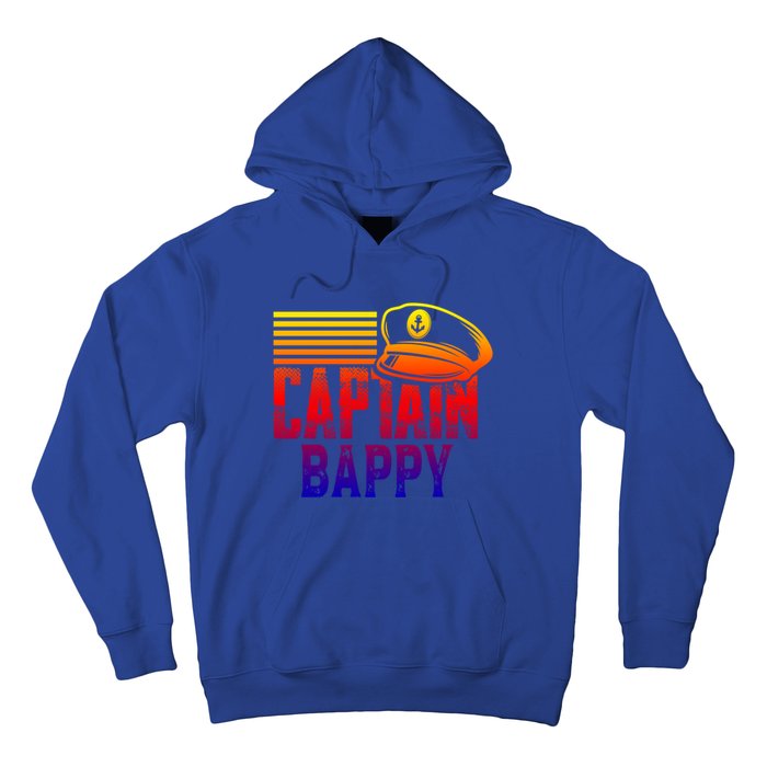 Captain Bappy Gift Sailing Captain Hat Boat Owner Boating Funny Gift Hoodie