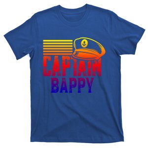 Captain Bappy Gift Sailing Captain Hat Boat Owner Boating Funny Gift T-Shirt