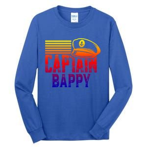 Captain Bappy Gift Sailing Captain Hat Boat Owner Boating Funny Gift Tall Long Sleeve T-Shirt