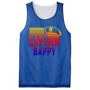 Captain Bappy Gift Sailing Captain Hat Boat Owner Boating Funny Gift Mesh Reversible Basketball Jersey Tank